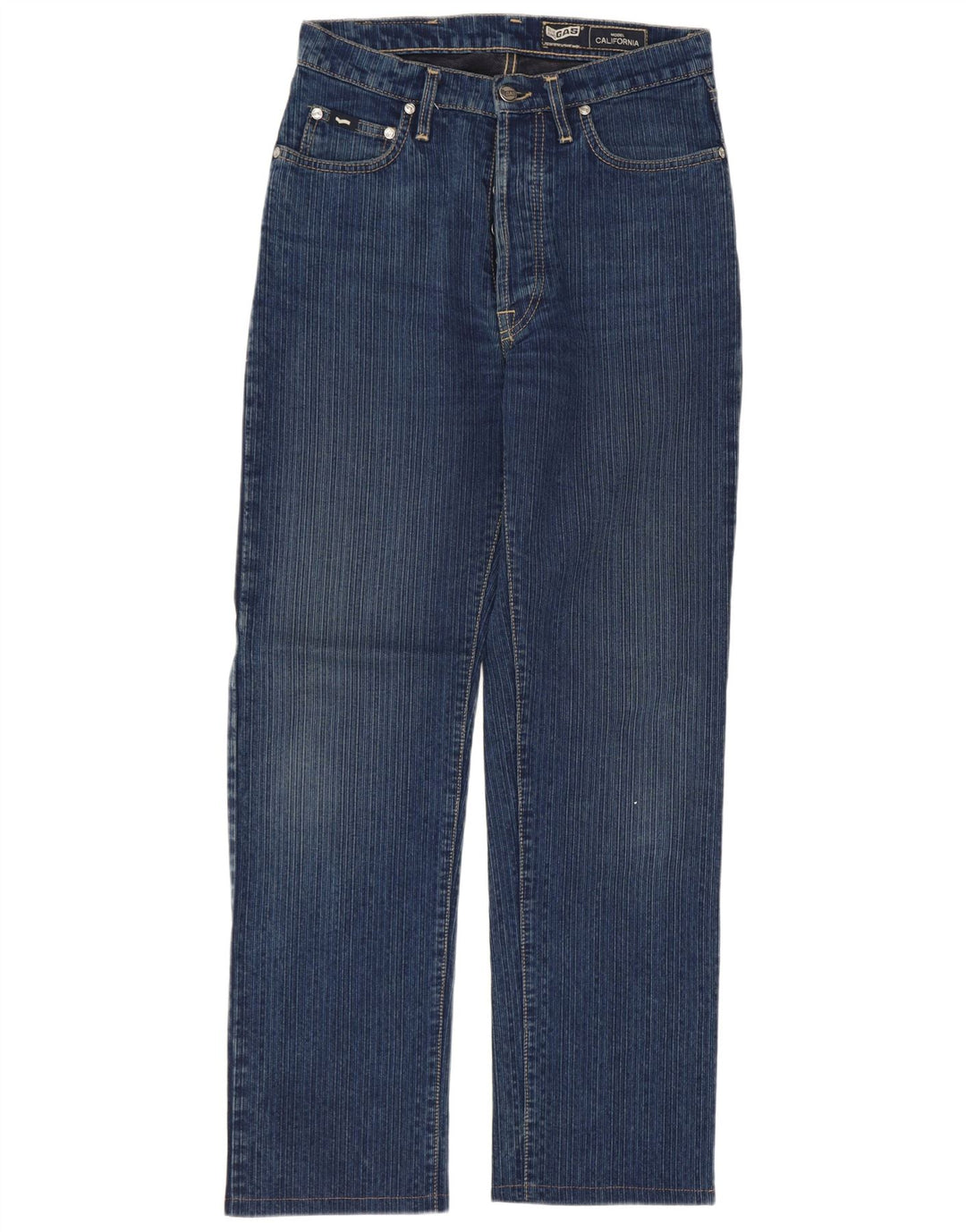 Gas Mens Straight Jeans W29 L29 Azul Marinho Algodão