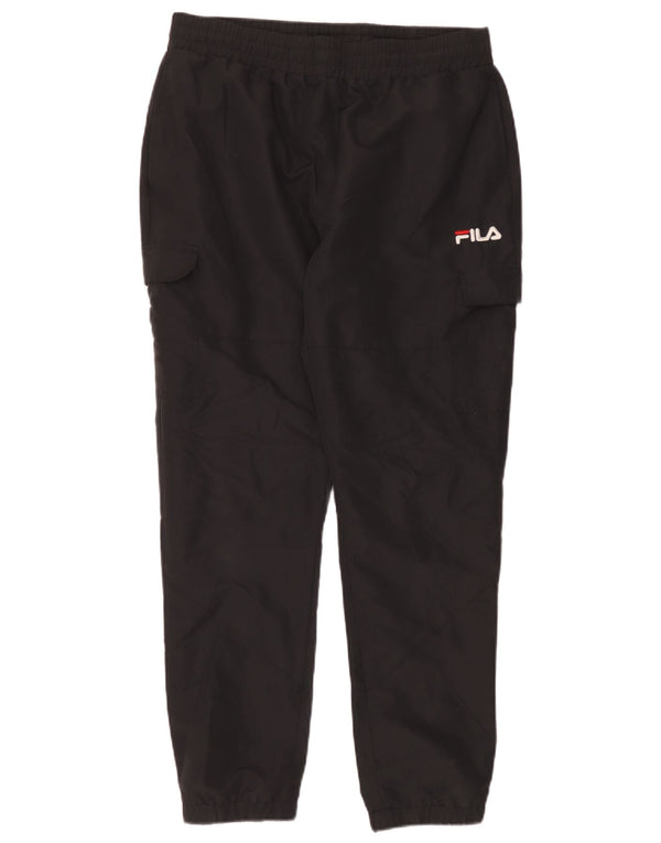 Fila Mens Cargo Calças Joggers Grande Poliéster Preto