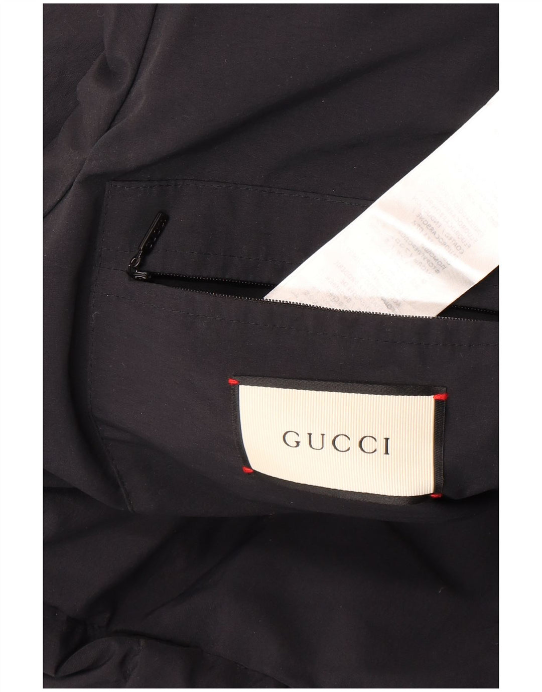 Casaco acolchoado com capuz gráfico masculino Gucci IT 46 grande poliamida preta