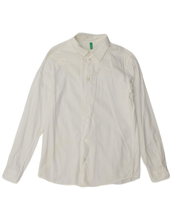Camisa masculina Benetton pequena branca