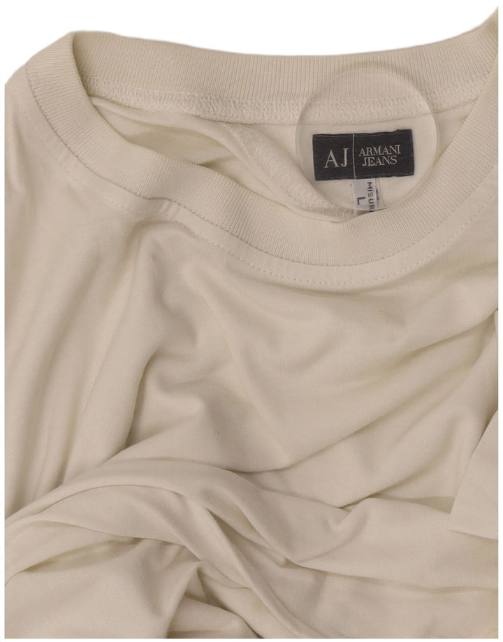 Camiseta masculina Armani Jeans grande branco