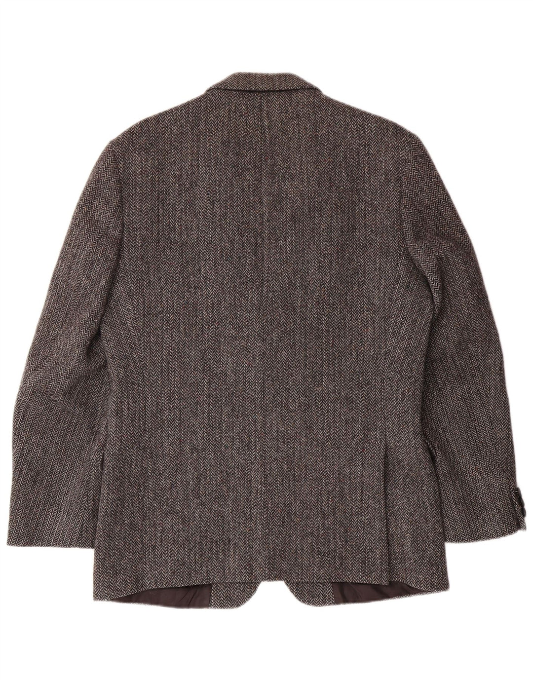 Jaqueta blazer masculina ST MICHAEL UK 40 grande cinza espinha de peixe clássico