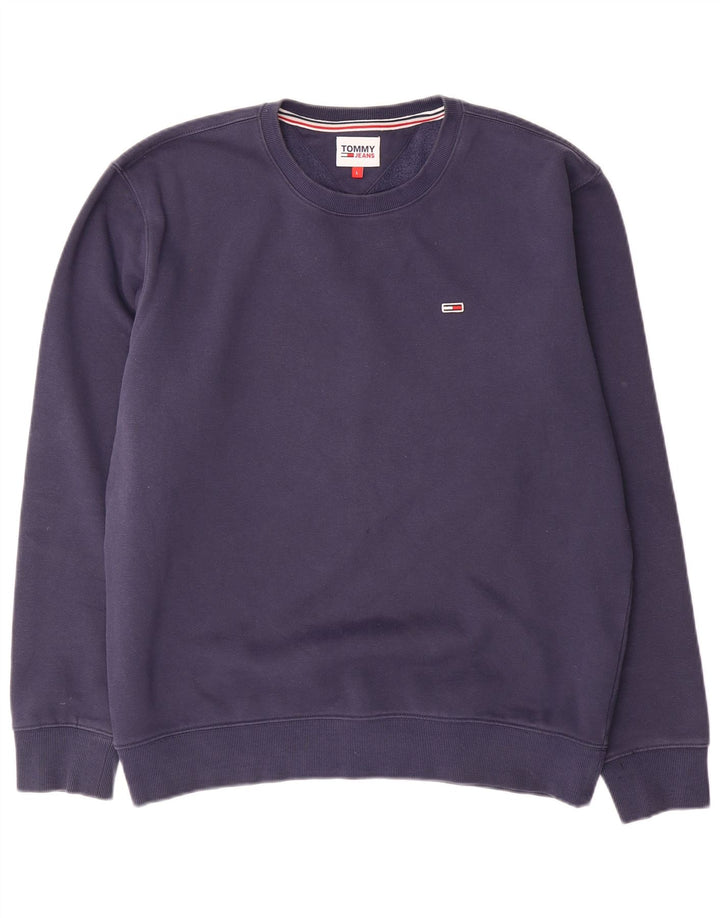 Tommy Hilfiger moletom masculino jumper grande algodão azul marinho