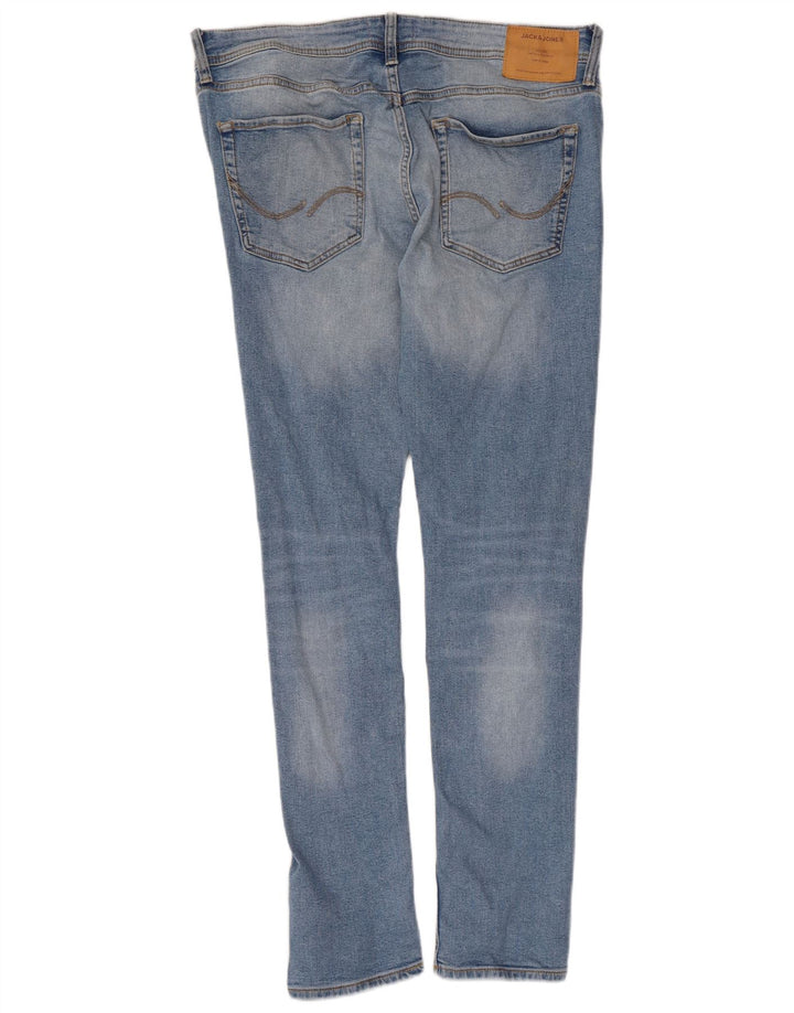 JACK & JONES Mens Liam Distressed Jeans Skinny W34 L32 Azul