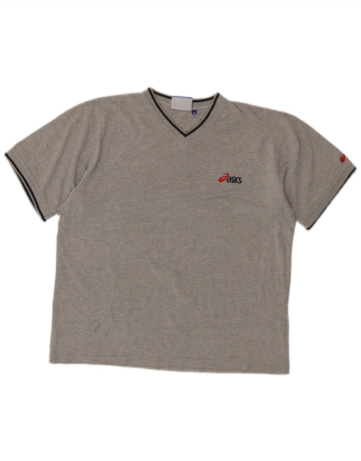 Camiseta masculina ASICS Top cinza médio algodão