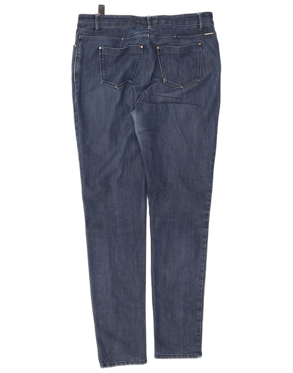 Jeans skinny feminino Marks & Spencer Reino Unido 16 grande W34 L31 azul marinho elastano