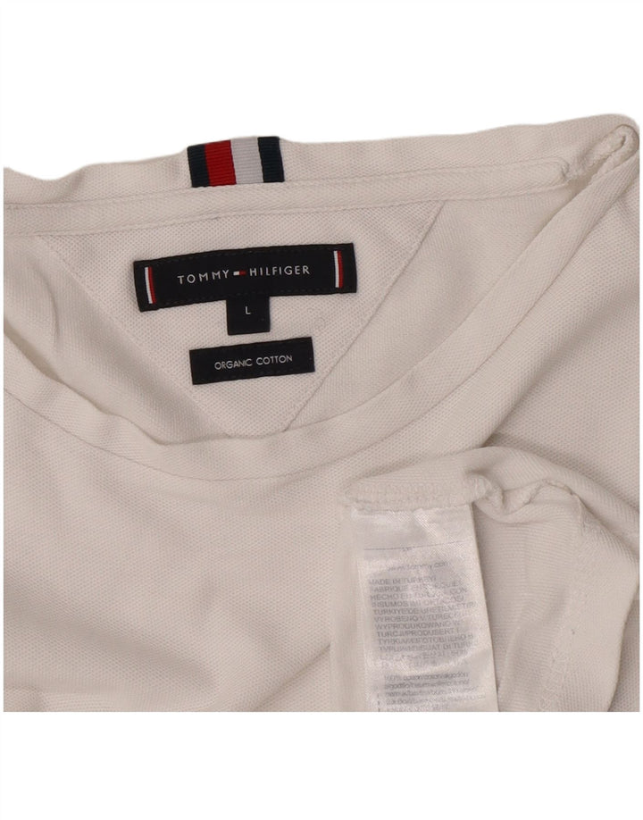 Tommy Hilfiger Camiseta masculina grande de algodão branco