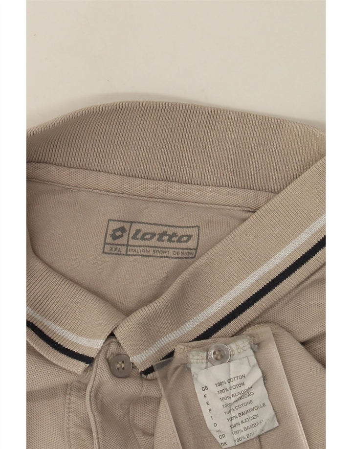 Camisa polo masculina Lotto 2XL algodão bege
