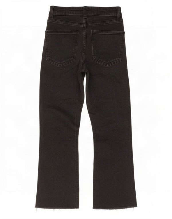 Zara Calça jeans feminina cropped EU 36 XS W26 L23 preta