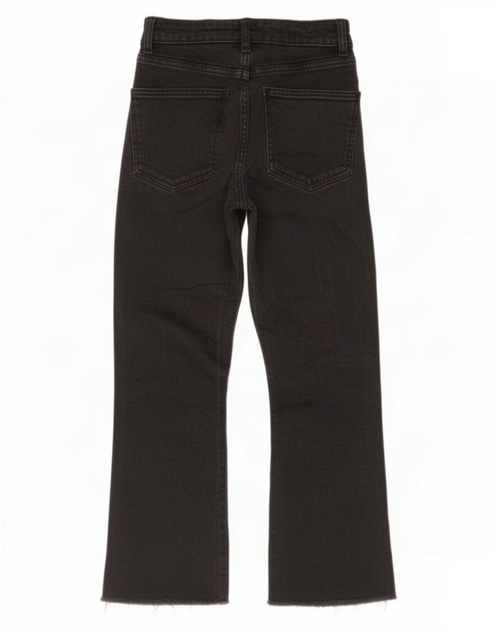 Zara Calça jeans feminina cropped EU 36 XS W26 L23 preta