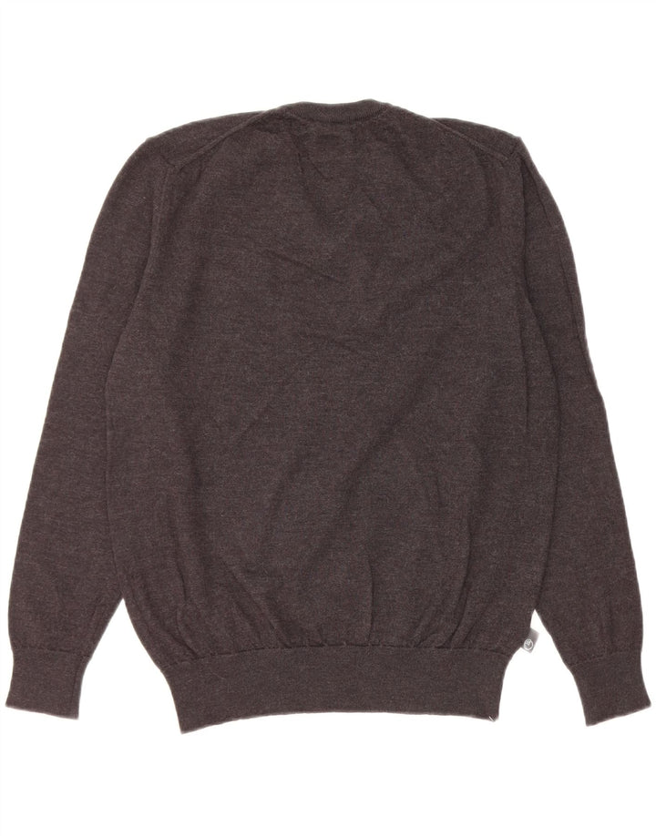 Suéter feminino Armani com decote em V IT 52 2XL cinza