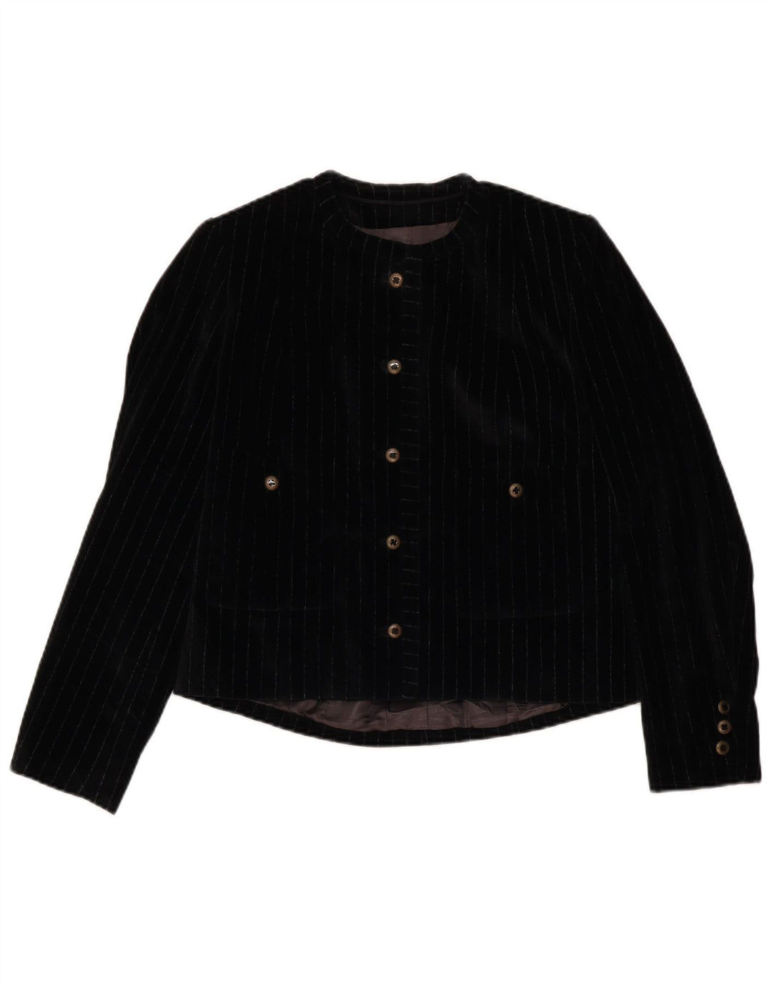 Conjunto de saia feminina VINTAGE com 5 botões e 2 peças Reino Unido 12 médio W28 preto