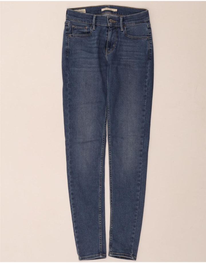 Levi's feminino 710 super skinny jeans w27 l30 algodão azul