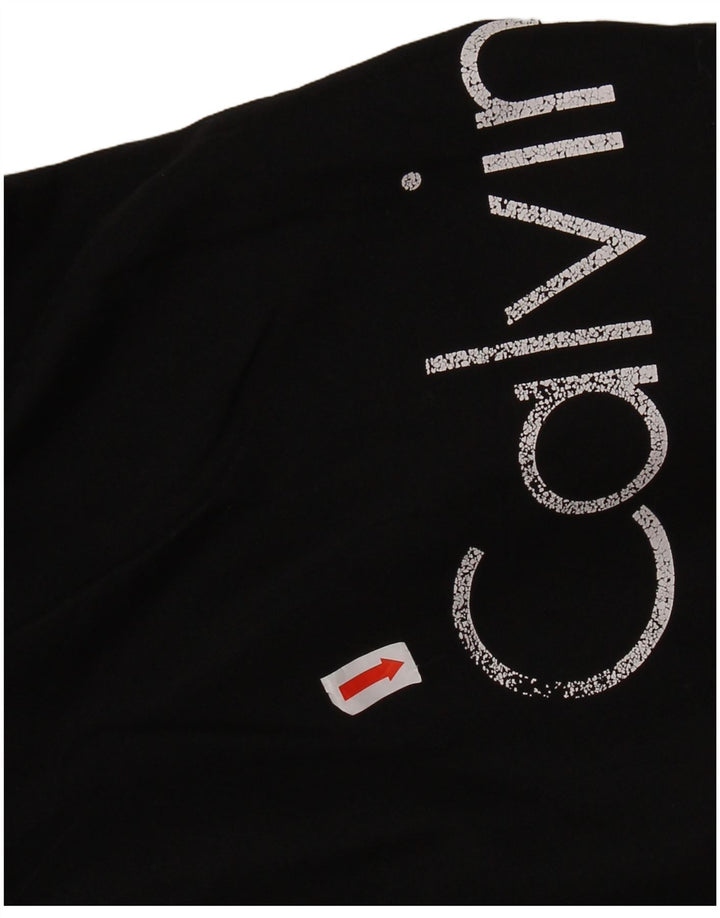 CALVIN KLEIN Calção de banho masculino gráfico grande poliéster preto