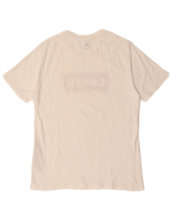 Camiseta gráfica masculina Levi's Top médio algodão branco