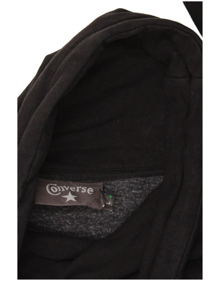 Suéter feminino CONVERSE Longline gráfico UK 14 grande preto
