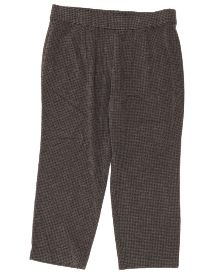 Calças cortadas femininas Marks & Spencer UK 16 grandes W34 L23 cinza