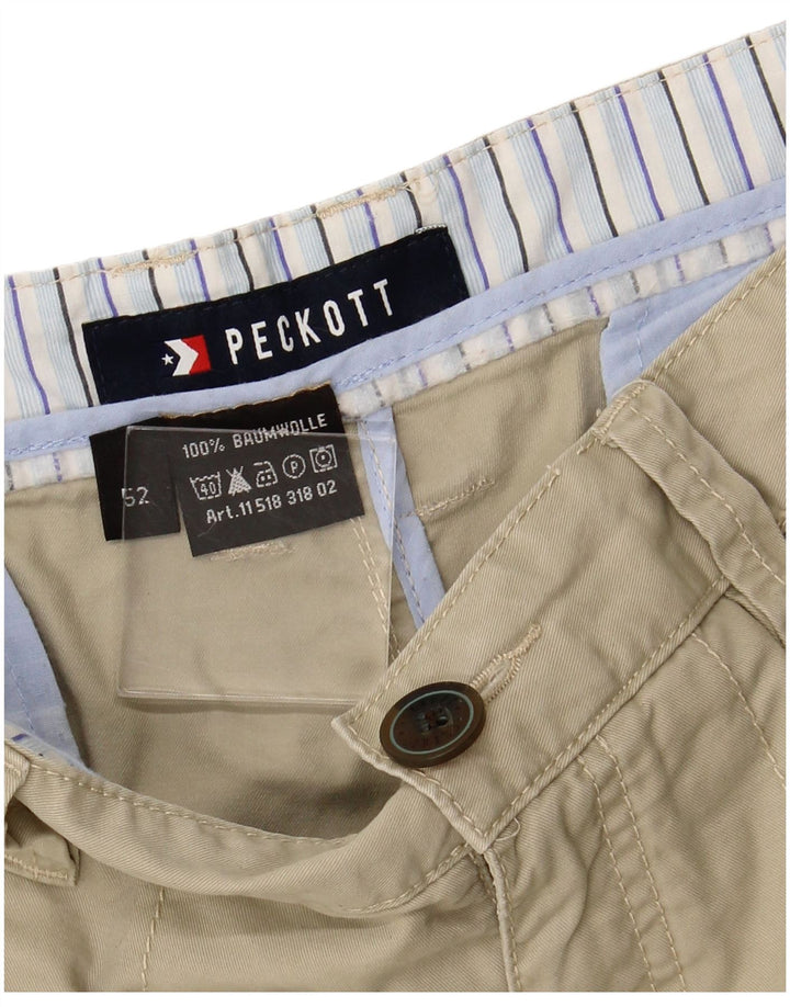 Shorts Chino Masculino PECKOTT IT 52 XL W36 Algodão Bege