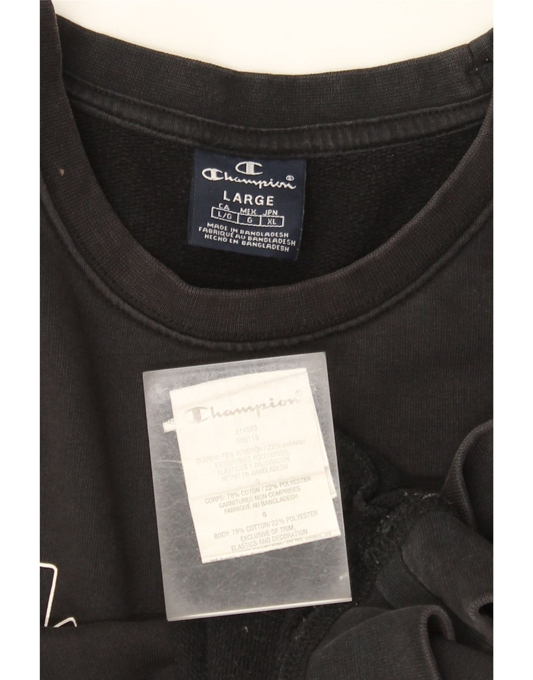 Champion moletom gráfico masculino jumper grande algodão preto