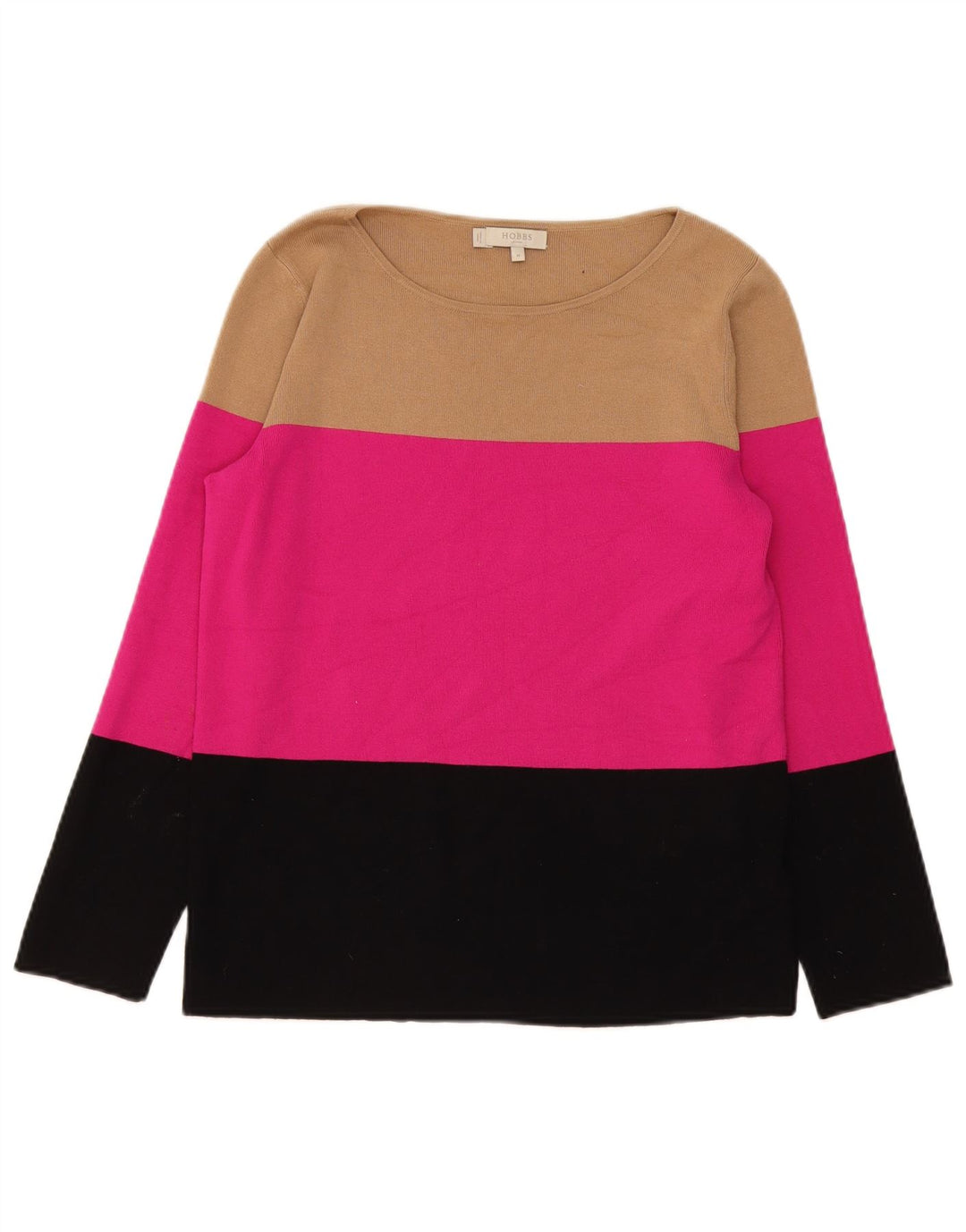 Suéter feminino Hobbs com gola canoa UK 14 médio multicolorido