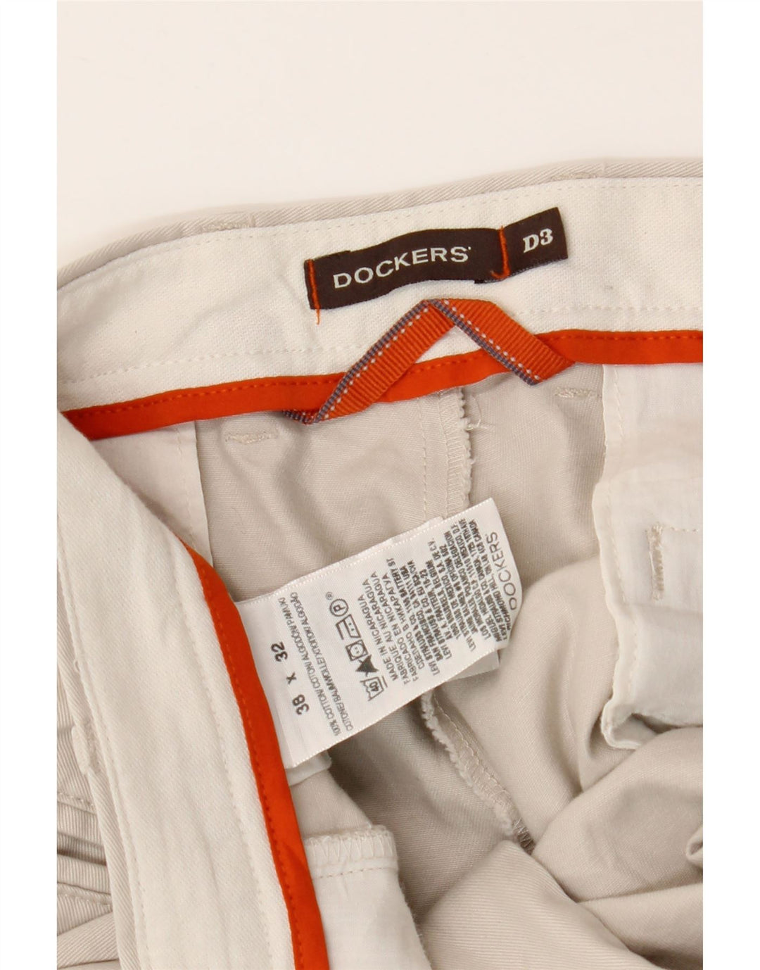 Calça Chino masculina DOCKERS Pegged W38 L32 algodão branco