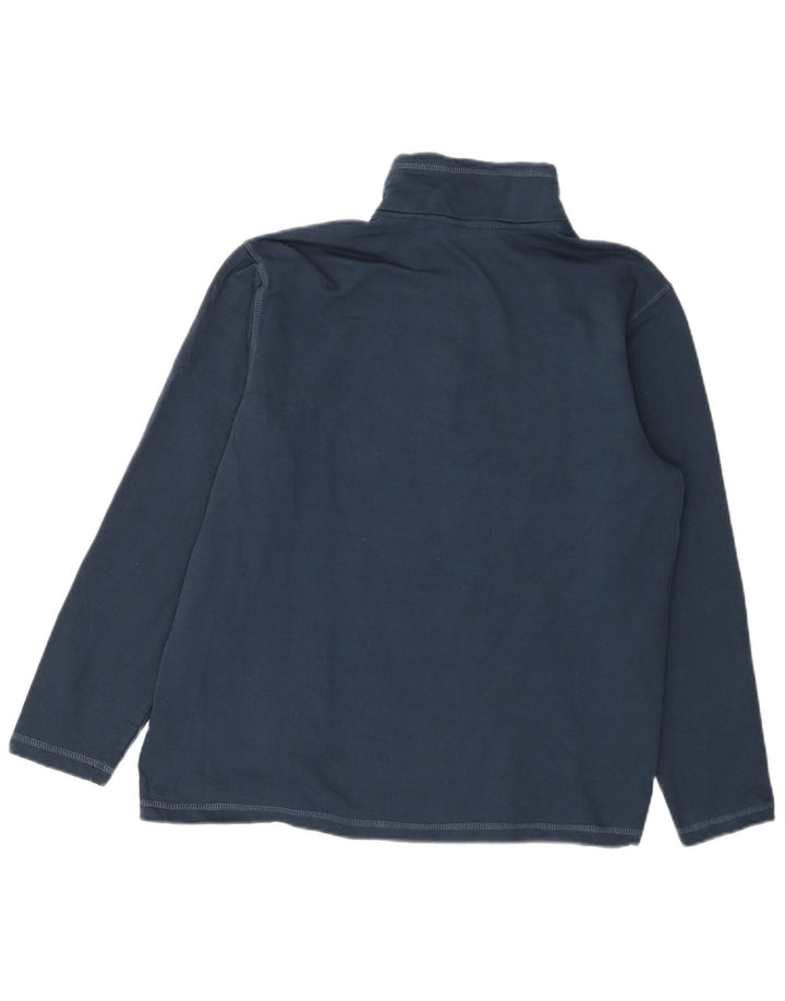 EDDIE BAUER Moletom masculino com zíper e gola alta algodão azul marinho médio