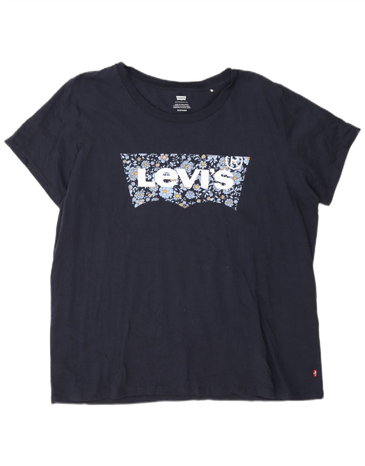 Camiseta gráfica masculina Levi's Top 2XL azul marinho