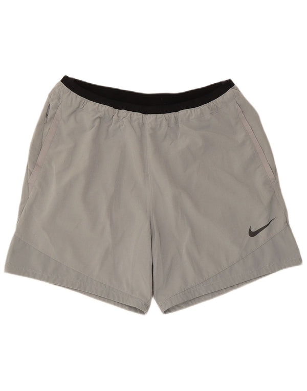 Shorts esportivos masculinos Nike Dri Fit Standard Fit XL cinza poliéster