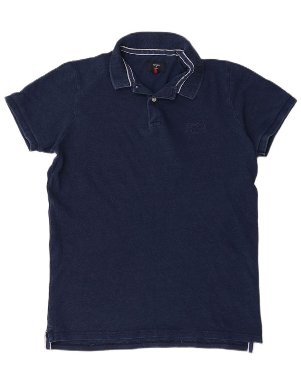 Camisa polo masculina Superdry XL azul marinho algodão