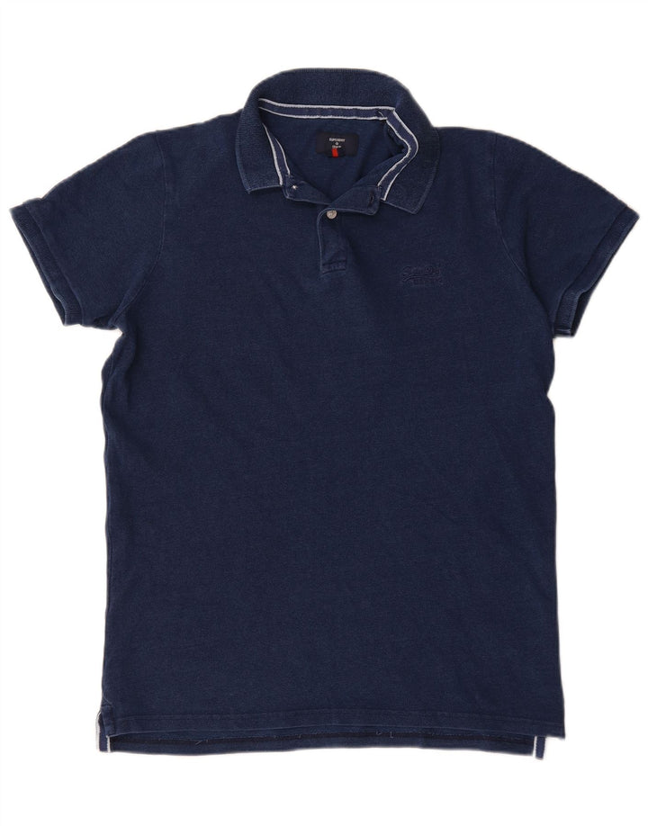 Camisa polo masculina Superdry XL azul marinho algodão