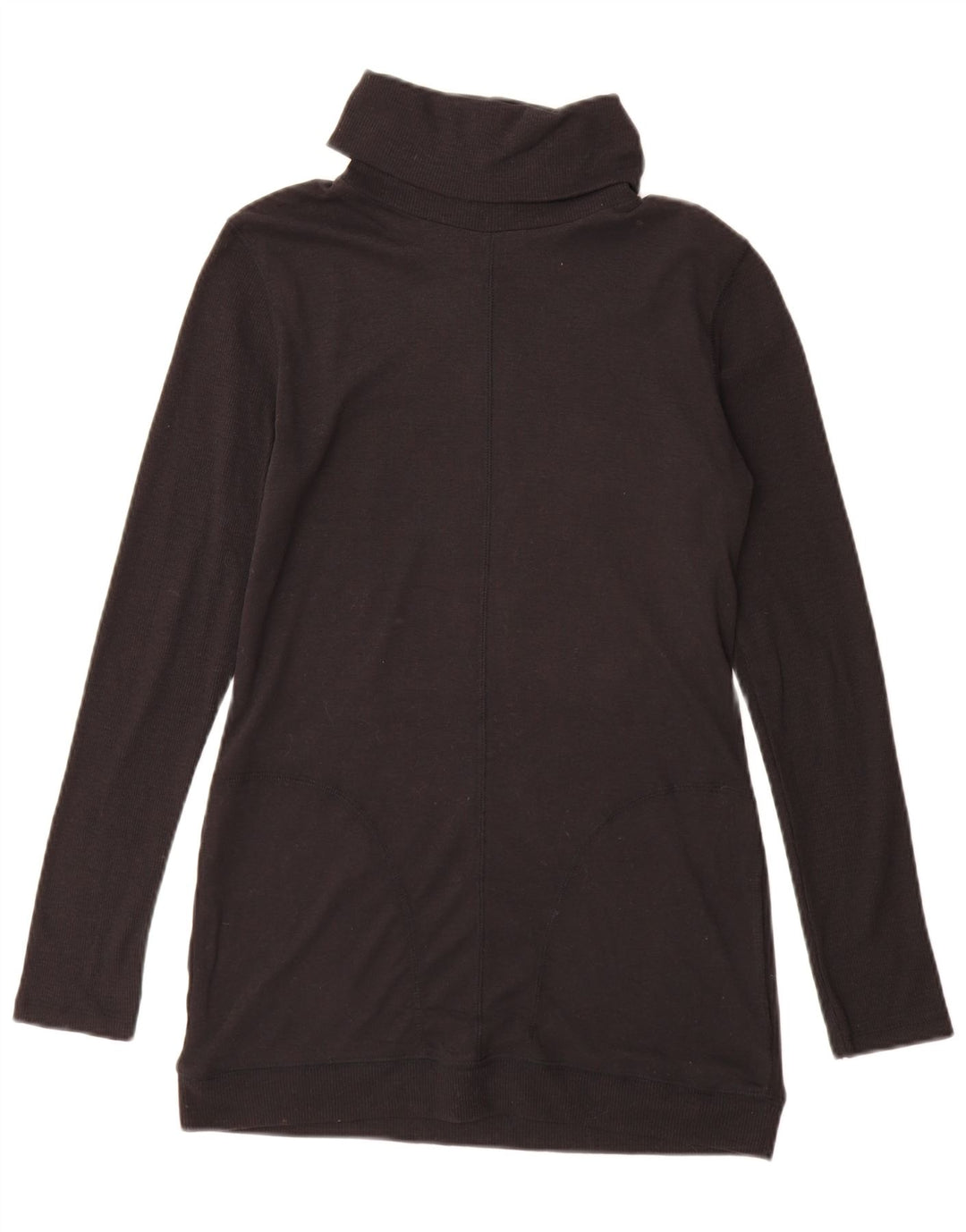 Suéter feminino Marks & Spencer Longline com gola redonda Reino Unido 10 pequeno preto