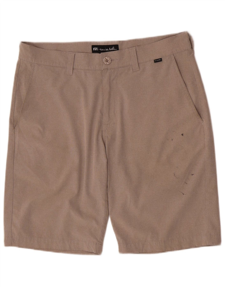 Shorts Chino Masculino Travis Mathew Regular Fit W32 Poliéster Bege Médio