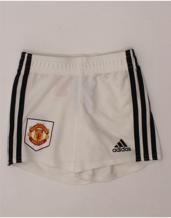 Shorts esportivos ADIDAS para meninos Manchester United 6-9 meses branco poliéster