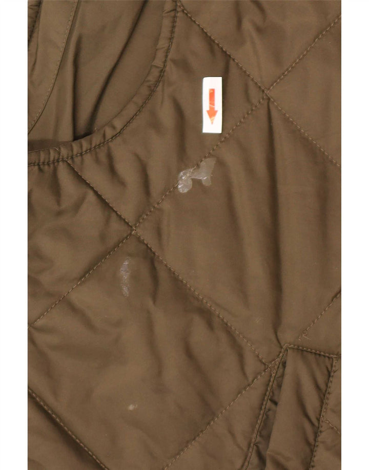 Colete acolchoado masculino Barbour UK 42 XL poliamida cáqui