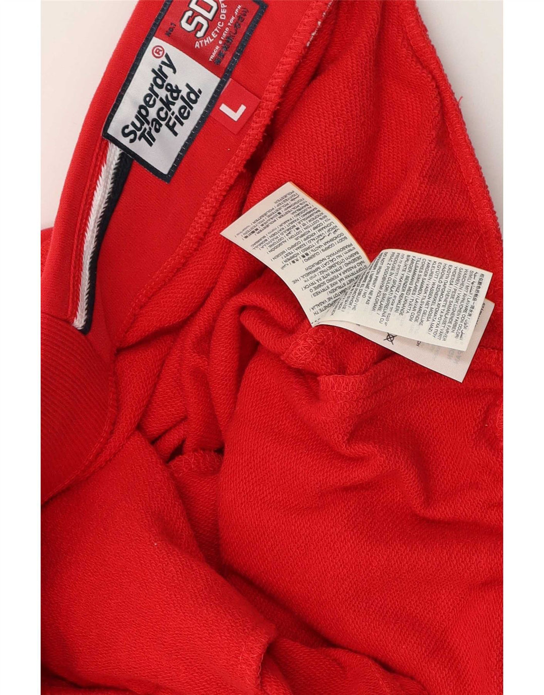 Superdry Mens Graphic Sport Shorts Grande Algodão Vermelho