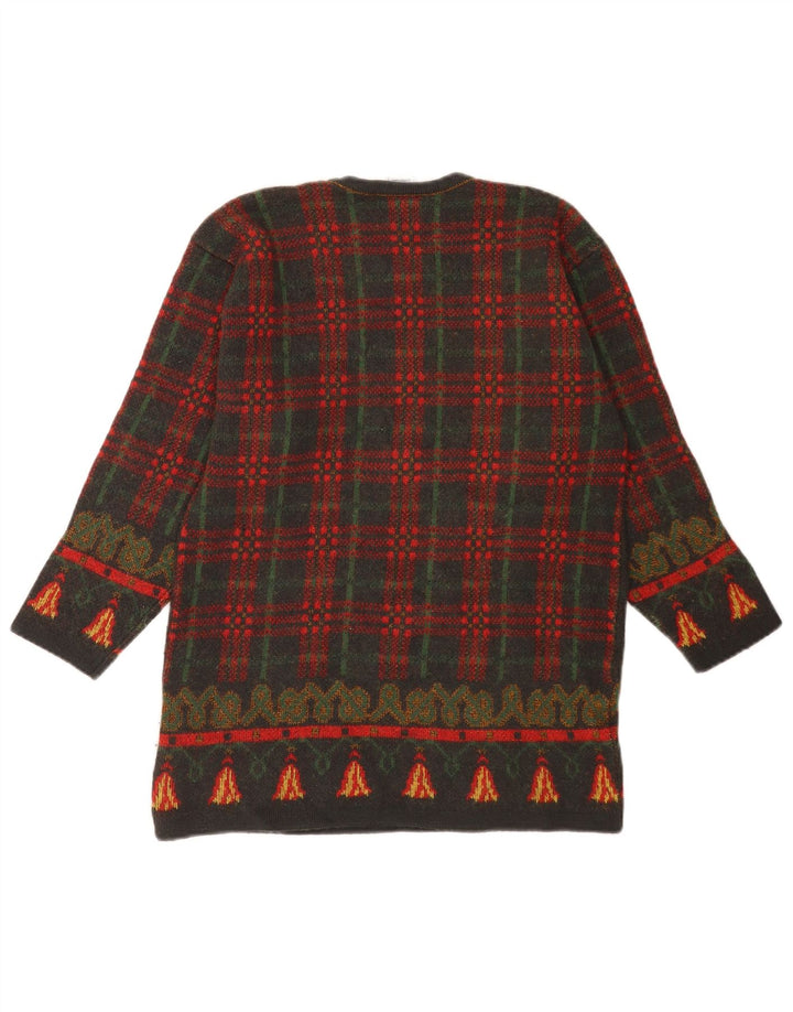Suéter feminino LE TRUC com gola redonda e gola redonda IT 40 pequeno patchwork cinza