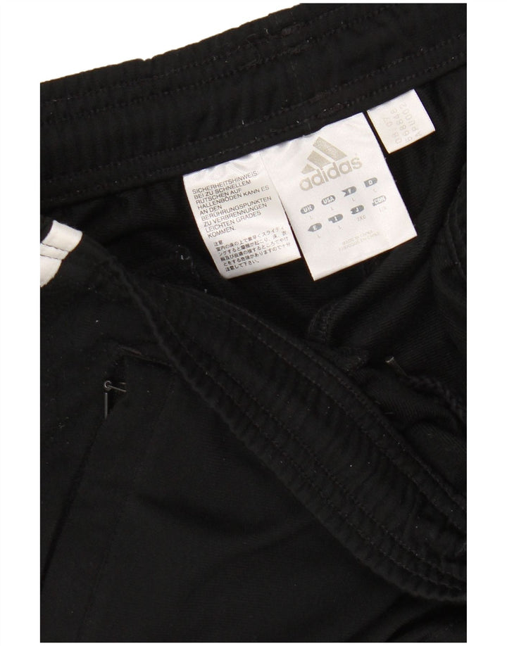 Calça de treino masculina Adidas grande poliéster preto