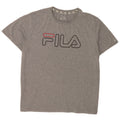 Camiseta masculina Fila Graphic 2XL poliéster manchado cinza