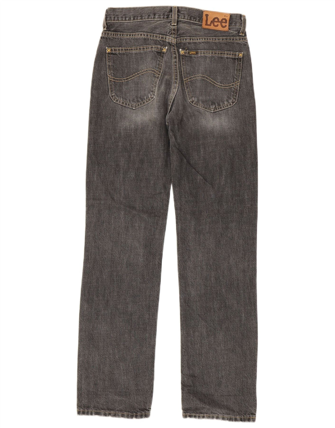 Lee Mens Straight Jeans W29 L32 Cinza Algodão