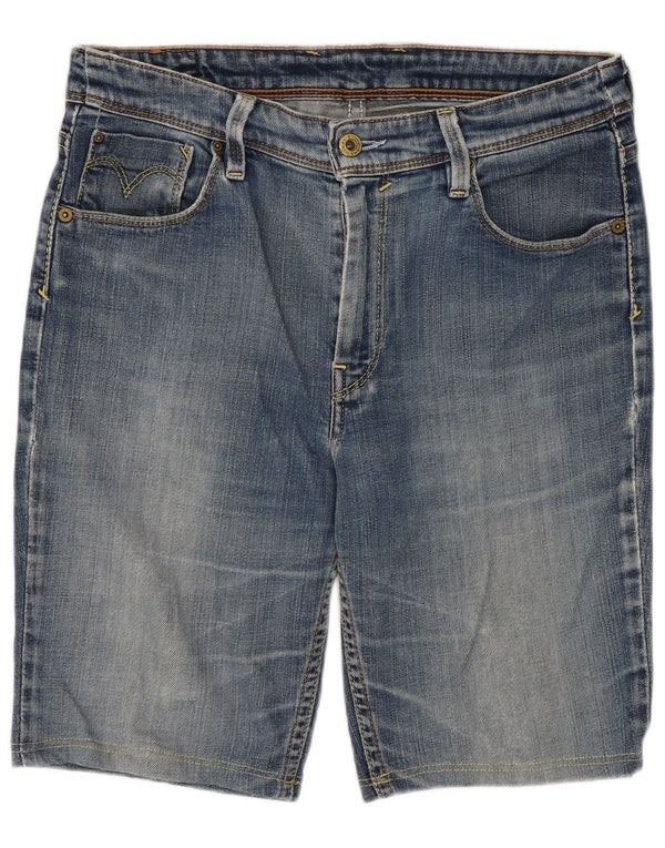 Shorts jeans feminino Levi's W32 grande algodão azul