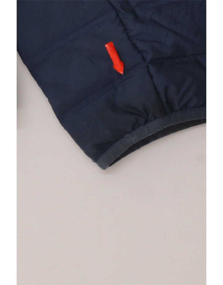 Jaqueta acolchoada feminina Adidas UK 16 grande poliéster azul