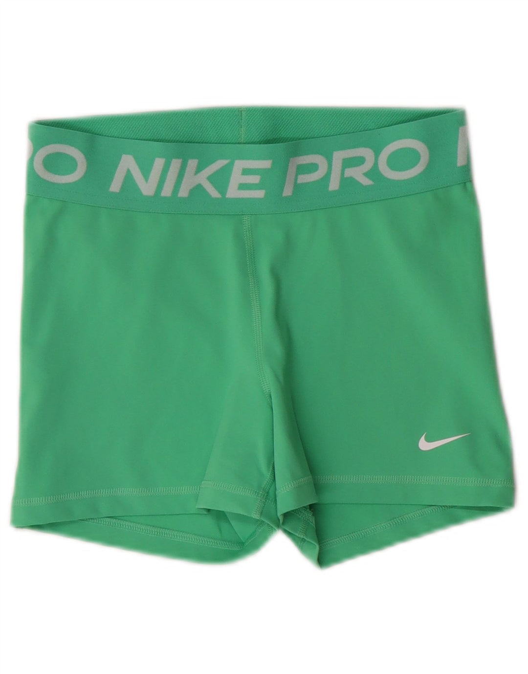 Shorts esportivos femininos NIKE Dri Fit Graphic UK 8 pequeno verde poliéster
