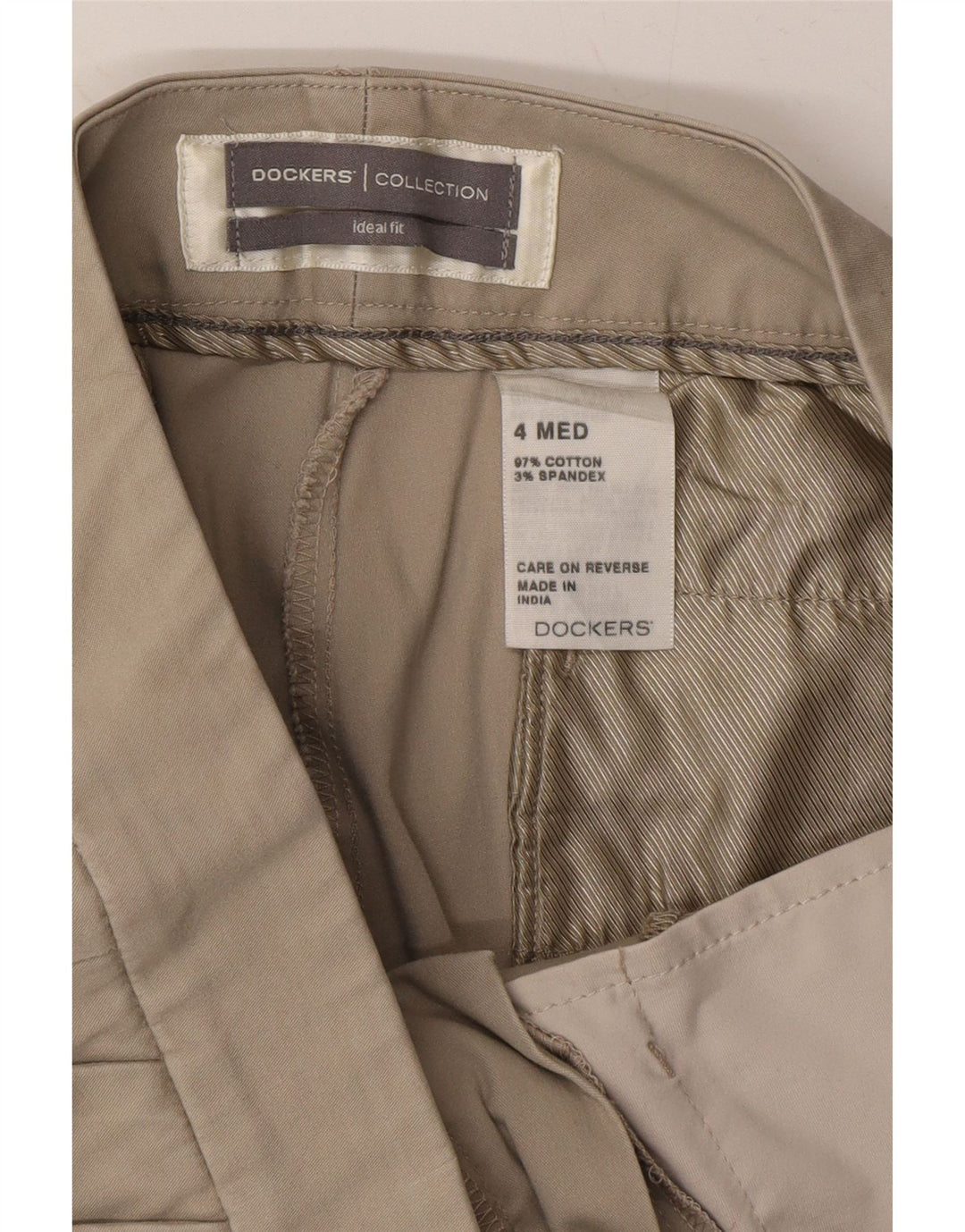DOCKERS Womens Bootcut Chino Trousers US 4 Small W32 L32 Beige Cotton Vintage Dockers and Second-Hand Dockers from Messina Hembry 