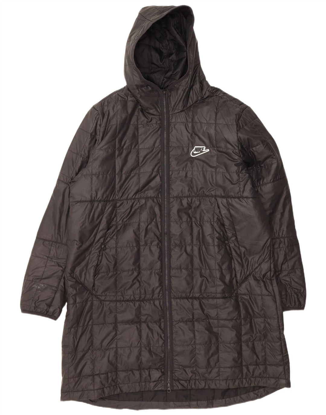 Casaco acolchoado com capuz masculino NIKE UK 42 XL preto poliéster
