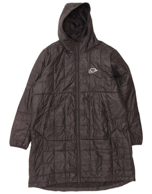 Casaco acolchoado com capuz masculino NIKE UK 42 XL preto poliéster