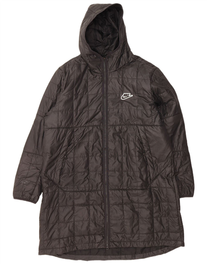Casaco acolchoado com capuz masculino NIKE UK 42 XL preto poliéster