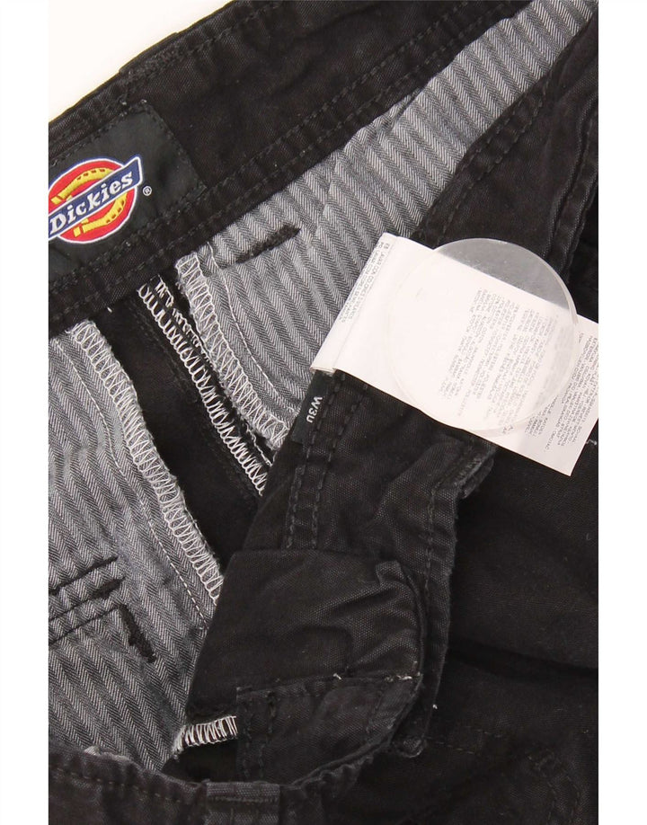 Calças cargo retas masculinas Dickies W30 L30 algodão preto