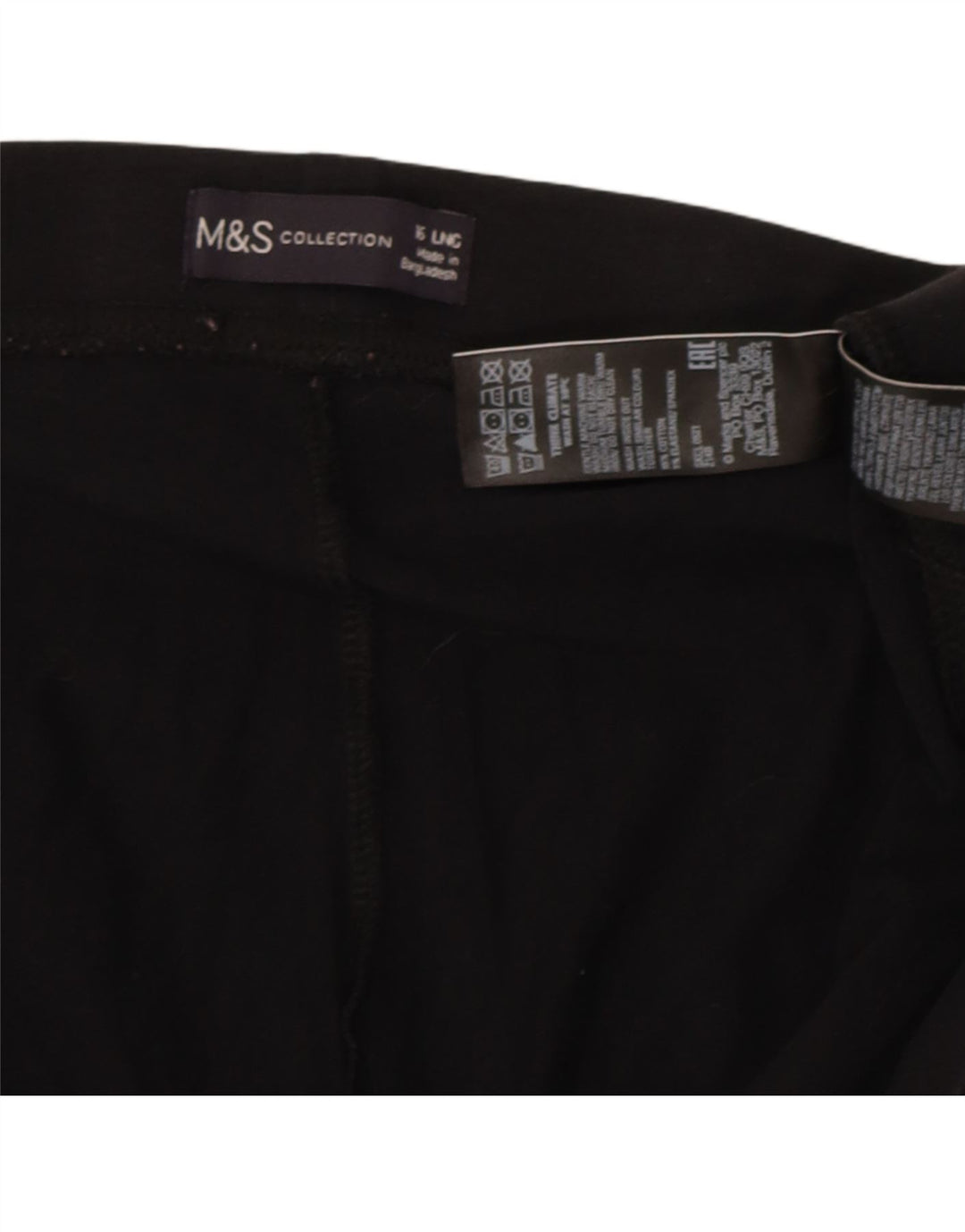 Leggings femininas Marks & Spencer Reino Unido 16 grande algodão preto