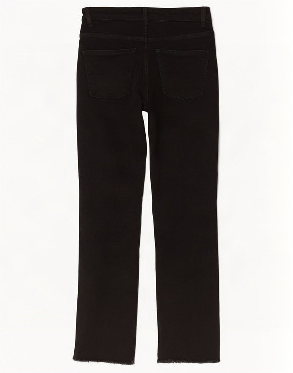 Zara Jeans feminino cintura alta bootcut EU 36 XS W26 L27 algodão preto