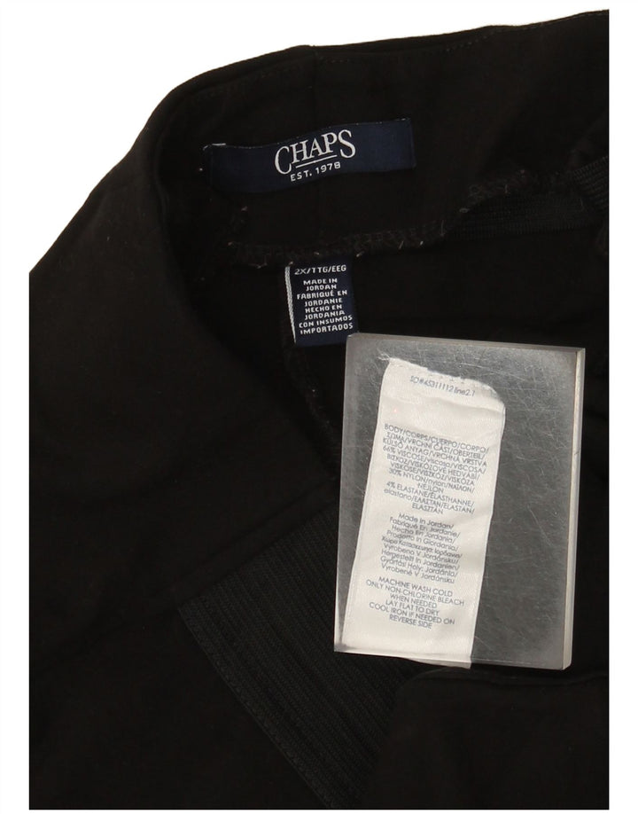 Leggings femininos Chaps UK 20 2XL viscose preta